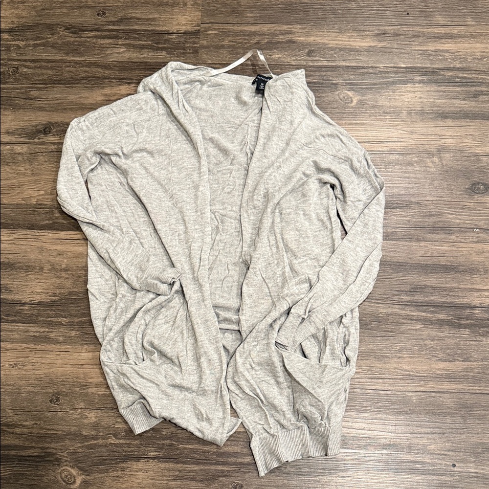 Espresso Light Gray Women's Cardigan